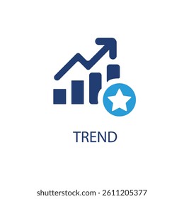Trend icon. Simple element illustration. trend concept symbol design
