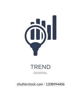 trend icon. Trendy flat vector trend icon on white background from General collection, vector illustration can be use for web and mobile, eps10