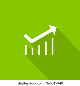 Trend up isolated minimal icon. Business graph line vector icon for websites and mobile minimalistic flat design.