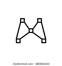 Vektorsymbol der Trendlinie