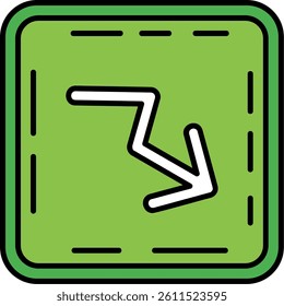 Trend Line vector Icon Design