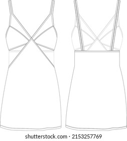 trend mini dress design vector