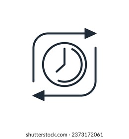 Movimiento de tendencia. Icono lineal vectorial aislado en fondo blanco.