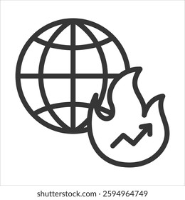 Trend Outline Icon Vector Illustration