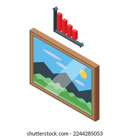 Trend picture icon isometric vector. Future work. Person corporate