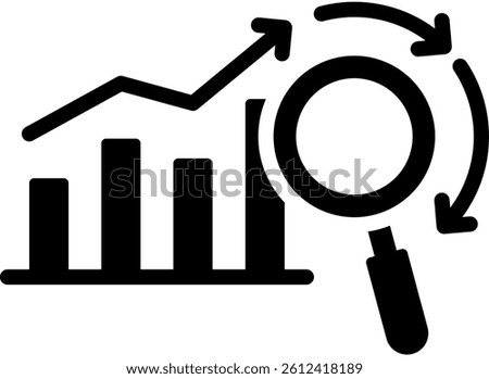 Trend Research Icon Glyph Vector Illustration