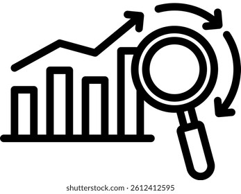 Trend Research Icon Outline Vector Illustration