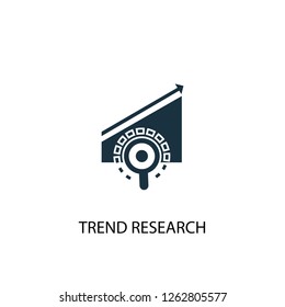 trend research icon. Simple element illustration. trend research concept symbol design. Can be used for web and mobile.