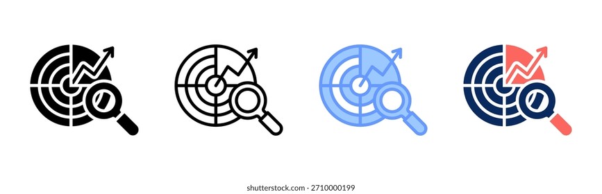 Conjunto de iconos de escáner de tendencias colección de estilos múltiples