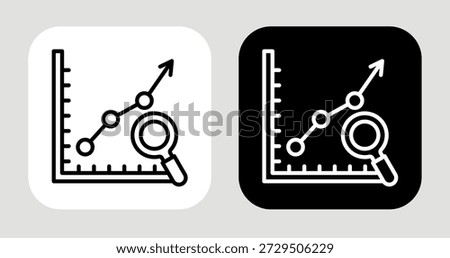 Trend Scope Icon In Black and White Line Style