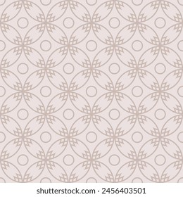Trend seamless pattern of circles and arcs, geometric shapes in coffee color for coffee shop design. Decoration of lines on a brown background for textiles and wallpaper.