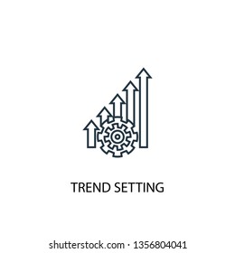 trend setting concept line icon. Simple element illustration. trend setting concept outline symbol design. Can be used for web and mobile UI/UX