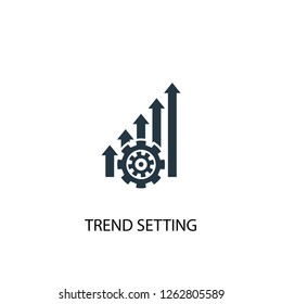 trend setting icon. Simple element illustration. trend setting concept symbol design. Can be used for web and mobile.