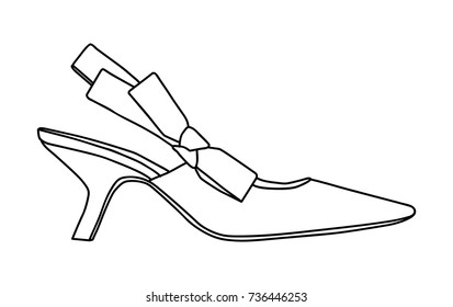 Trend shoes, icon, vector, sketch