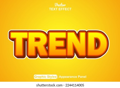 efecto de texto de tendencia con estilo gráfico y modificable.