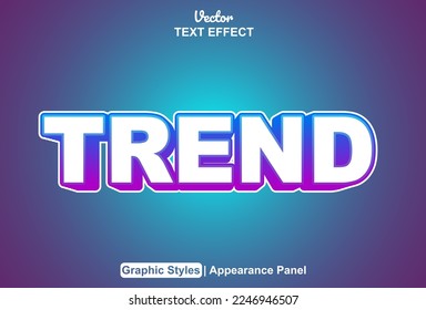 trend text effect with graphic style and editable.
