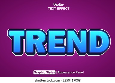 trend text effect with graphic style and editable.