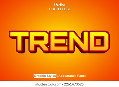 trend text effect with graphic style and editable.