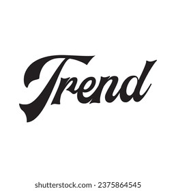 trend text on white background.