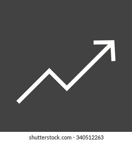 Trend, up, graph icon vector image. Can also be used for material design. Suitable for web apps, mobile apps and print media.