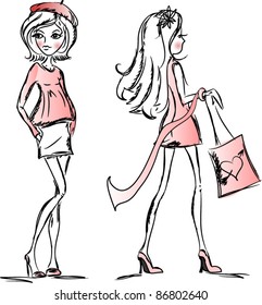 Trend vector girls