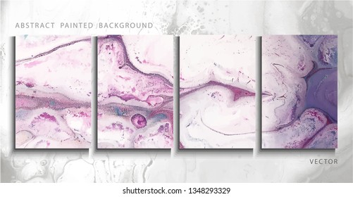 Trend vector. Set of abstract painted background, flyer, business card, brochure, poster, for printing. Liquid marble.