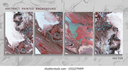 Trend vector. Set of abstract painted background, flyer, business card, brochure, poster, for printing. 
