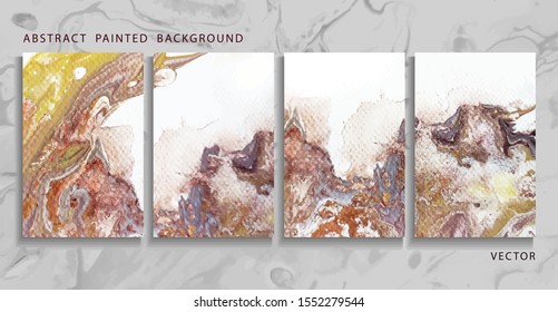 Trend vector. Set of abstract painted background, flyer, business card, brochure, poster, for printing. 