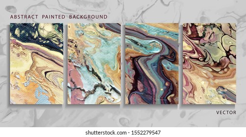 Trend vector. Set of abstract painted background, flyer, business card, brochure, poster, for printing. 