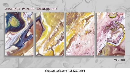 Trend vector. Set of abstract painted background, flyer, business card, brochure, poster, for printing. 