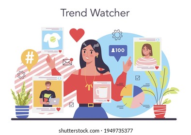 Trend watcher concept. Specialist in tracking the emergence