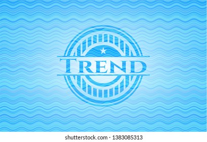 Trend water representation badge. Vector Illustration. Detailed.