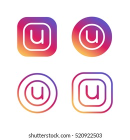 trendiest letter U logo