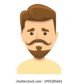 Trending beard icon. Cartoon of Trending beard vector icon for web design isolated on white background