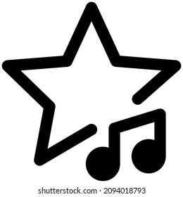 Trending chart music online with the star Logotype