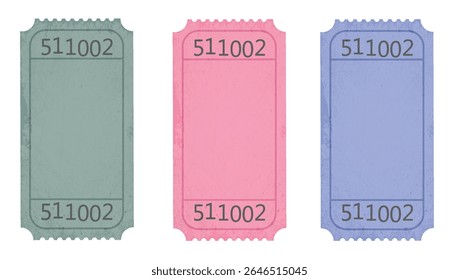 trending  collection of vintage  blank ticket vector illutration
