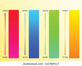 Trending color palette with color code