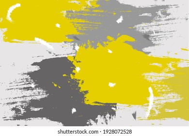 Trending Colors of the Year 2021. Color pattern, vector illustration. Grey, Yellow, Ultimate Gray and Illuminating.  Vector illustration with presentation of color trends in 2021. 