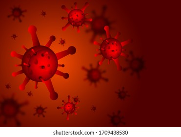 trending design of the year with corona virus background concept
