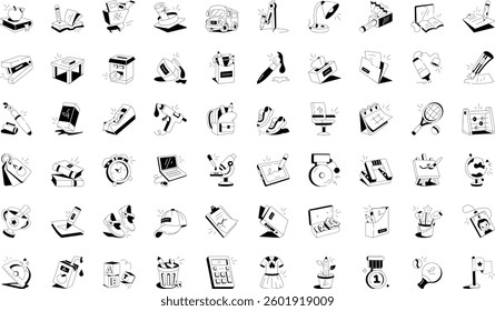 Trending Education Icons, Doodles Pack
