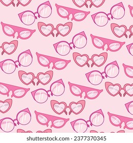 Trending eyeglasses seamless pattern background Vector