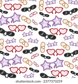 Trending eyeglasses seamless pattern background Vector