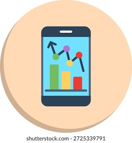 Icono de estilo de círculo plano de tendencia