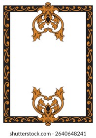 Trending Floral Refined Ornamental Border Decorative Vector