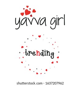 trending and girl vector design 