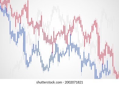 trending graph on white background background . Vector illustration 