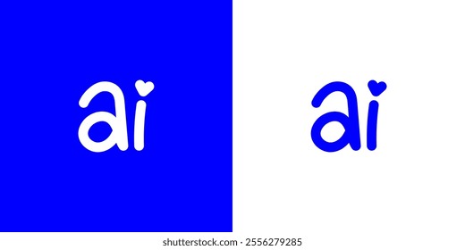 Trending Hand-Drawn Vector Logo Design for Letters A and I, Minimalist, Futuristic, and High-Tech Branding Concepts