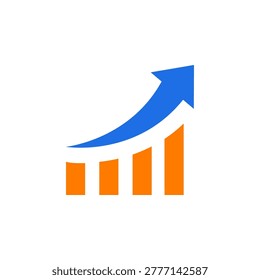 Trending icon in flat colorful symbol for popular activity