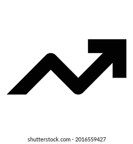 Trending icon on the white background.