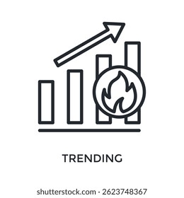 Trending Icon Outline Style. Vector Illustration For Graphic Design